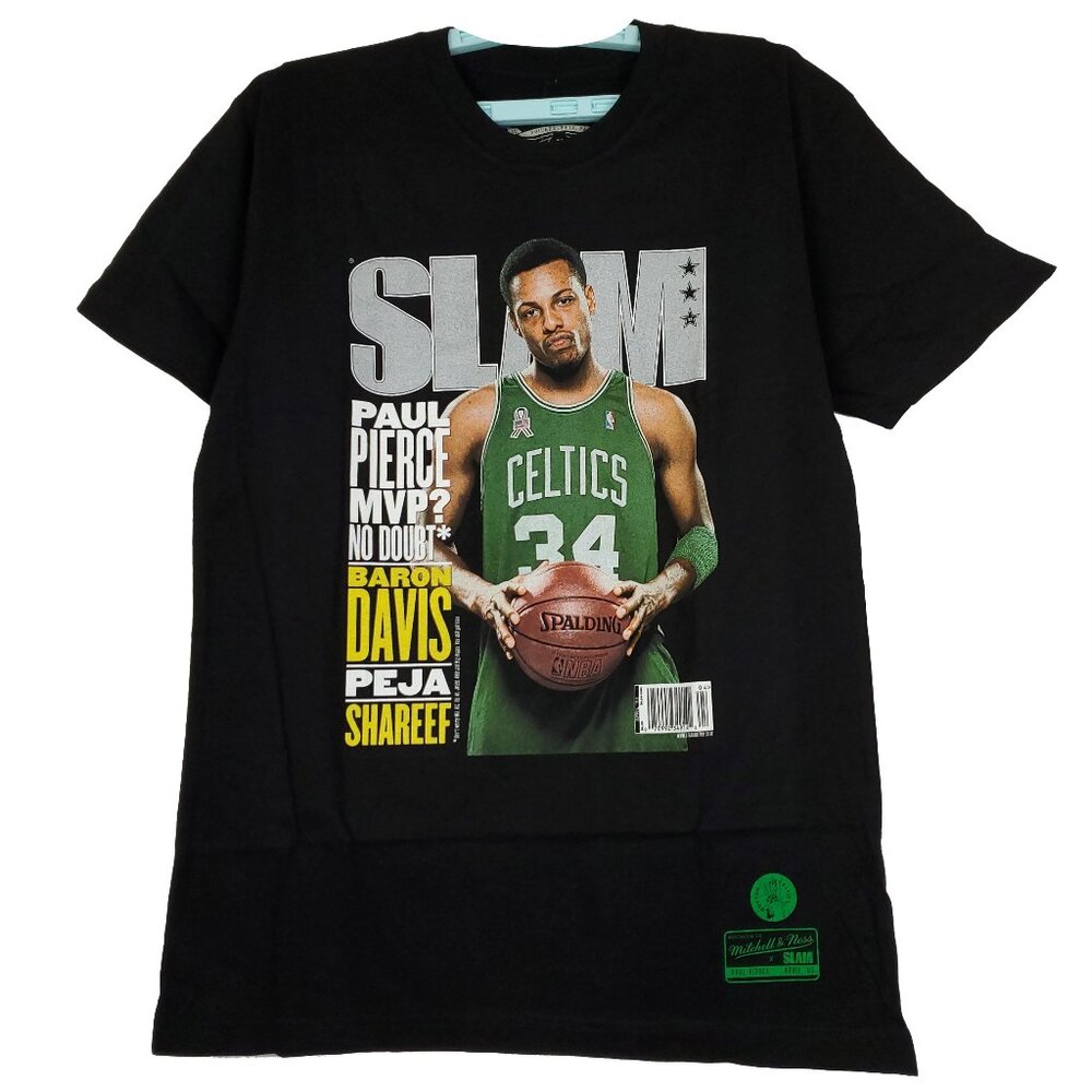 SLAM Paul Pierce Boston Celtics Mitchell & Ness NBA Shirt M Medium Black NWT